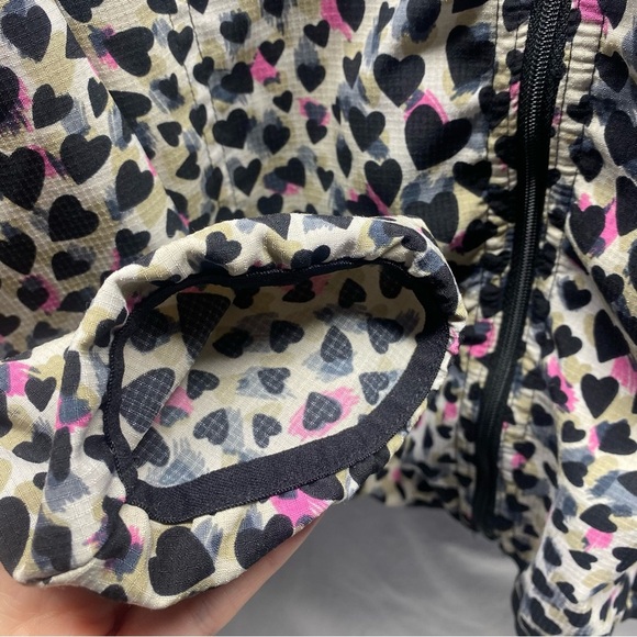 Heart Soul Zip Up Jacket Leopard Heart Print sz 3xl XXXL EUC pink black - Picture 4 of 6